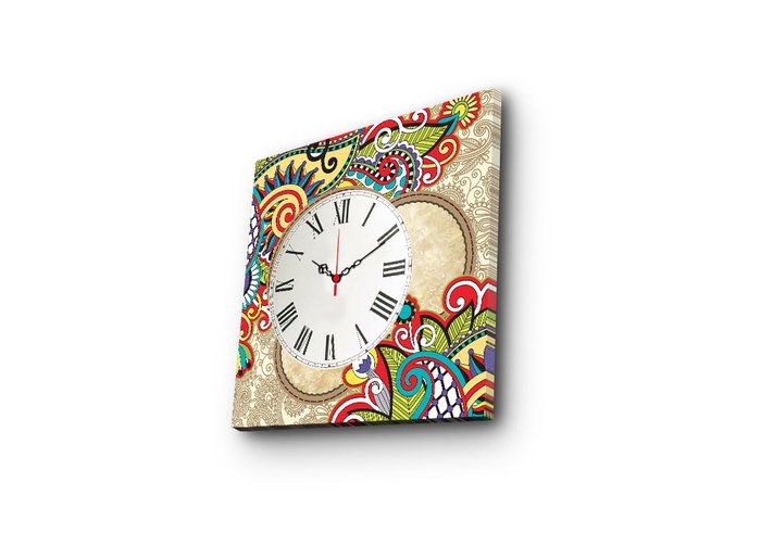Wallity Reloj de Pared de Lienzo Decorativo 4545CS-44 Multicolor Wallity Reloj de Pared de Lienzo Decorativo 4545CS-44 Multicolor